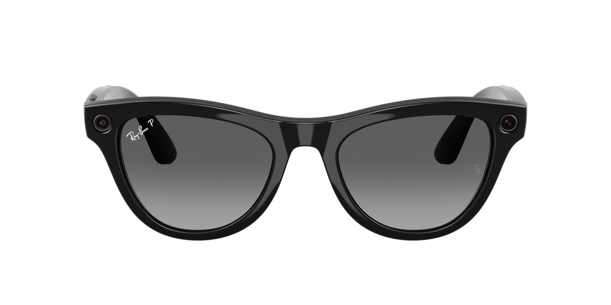 Ray-Ban Meta Skyler Gen 2 Shiny Black, Polarised Gradient Graphite lenses, 0RW4014 601/T3 (front)