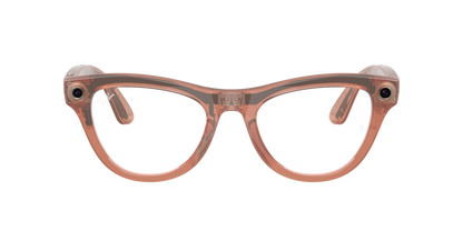 Ray-Ban Meta Skyler Gen 2 Peach, Clear to Brown (Transitions) lenses, 0RW4014 6778M4 (front)