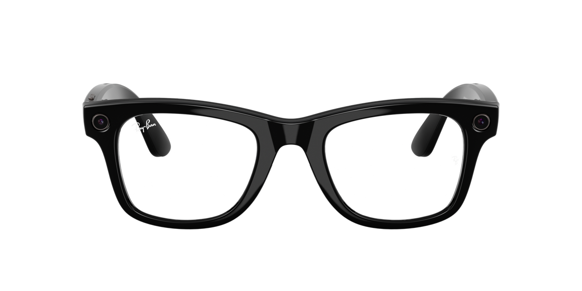 Ray-Ban Meta Wayfarer Gen 2 Shiny Black, Clear to Graphite Green (Transitions) lenses, 0RW4012 601/1M (front)