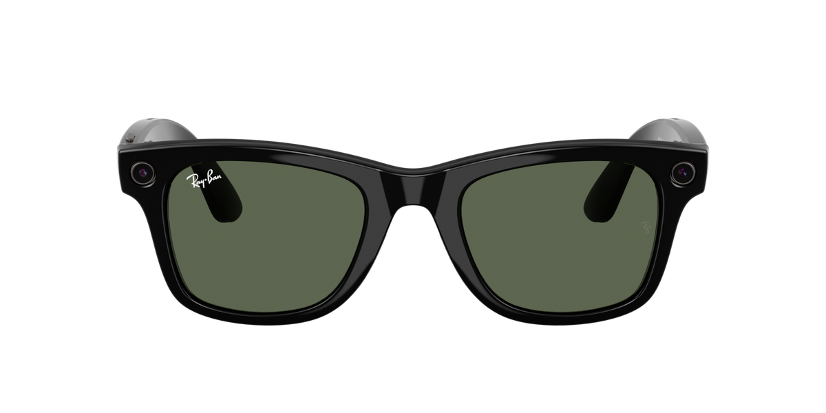 Ray-Ban Meta Wayfarer Gen 2 Shiny Black, G15 Green lenses, 0RW4012 601/71 (front)