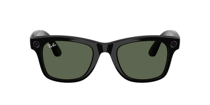 Ray-Ban Meta Wayfarer Gen 2 Shiny Black, G15 Green lenses, 0RW4012 601/71 (front)