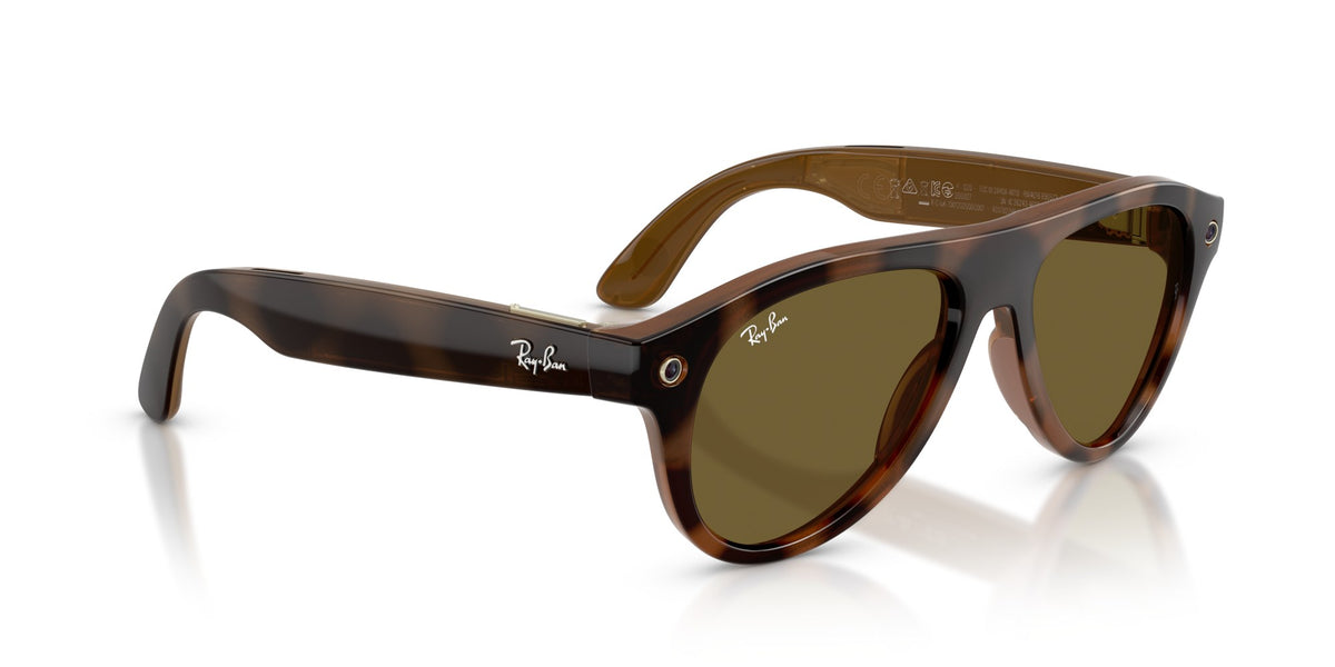 Ray-Ban Meta Aviator (Gen 3) Havana / B15 — three-quarter right