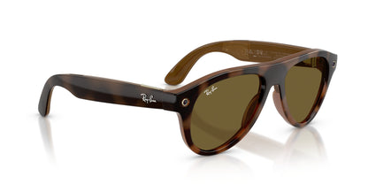 Ray-Ban Meta Aviator (Gen 3) Havana / B15 — three-quarter right