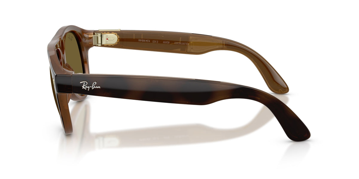 Ray-Ban Meta Aviator (Gen 3) Havana / B15 — side