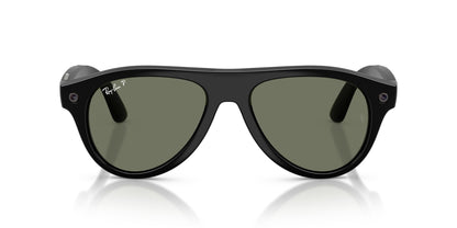 Ray-Ban Meta Aviator (Gen 3) Shiny Black / G15 Green Polar — front