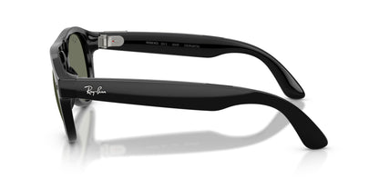 Ray-Ban Meta Aviator (Gen 3) Shiny Black / G15 Green Polar — side