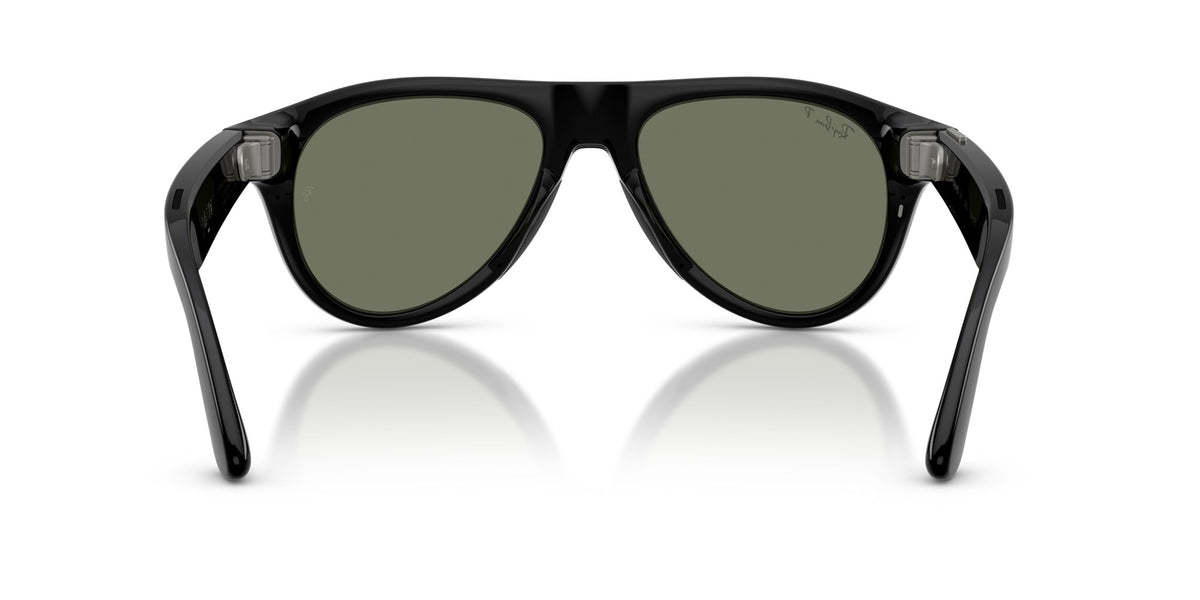 Ray-Ban Meta Aviator (Gen 3) Shiny Black / G15 Green Polar — back