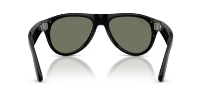 Ray-Ban Meta Aviator (Gen 3) Shiny Black / G15 Green Polar — back