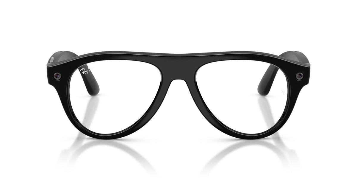 Ray-Ban Meta Aviator (Gen 3) Shiny Black / Transitions Graphite Green — front