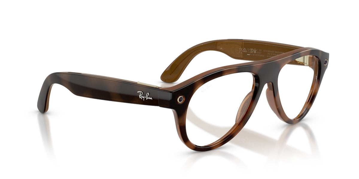 Ray-Ban Meta Aviator (Gen 3) Havana / Transitions Brown — three-quarter right