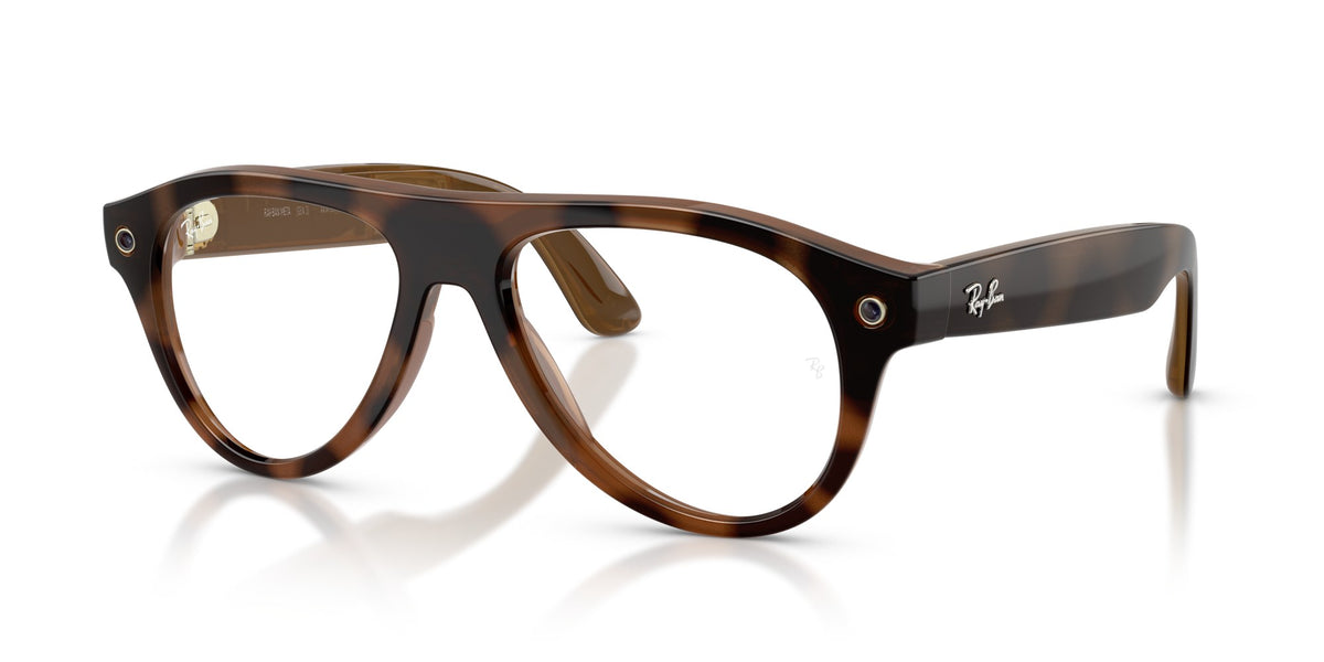 Ray-Ban Meta Aviator (Gen 3) Havana / Transitions Brown — angled