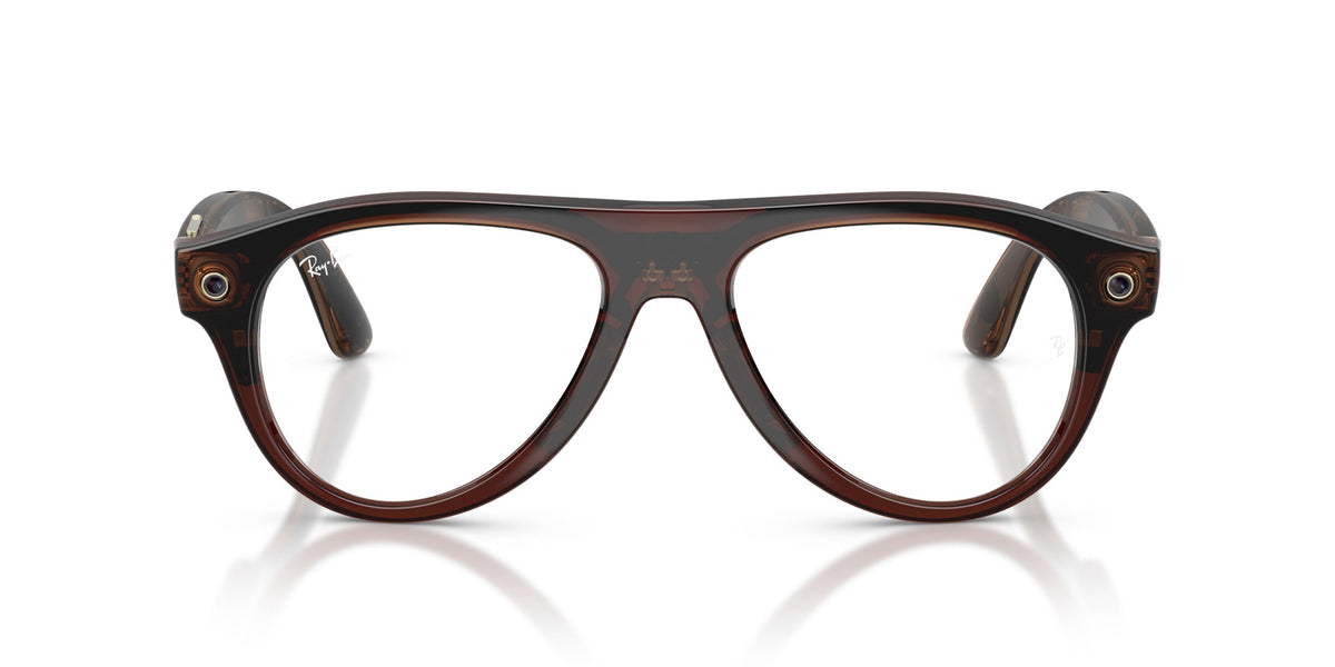 Ray-Ban Meta Aviator (Gen 3) Transp. Umber / Transitions Jade — front