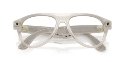 Ray-Ban Meta Aviator (Gen 3) Milky Off-White / Transitions Gen S Brown — folded