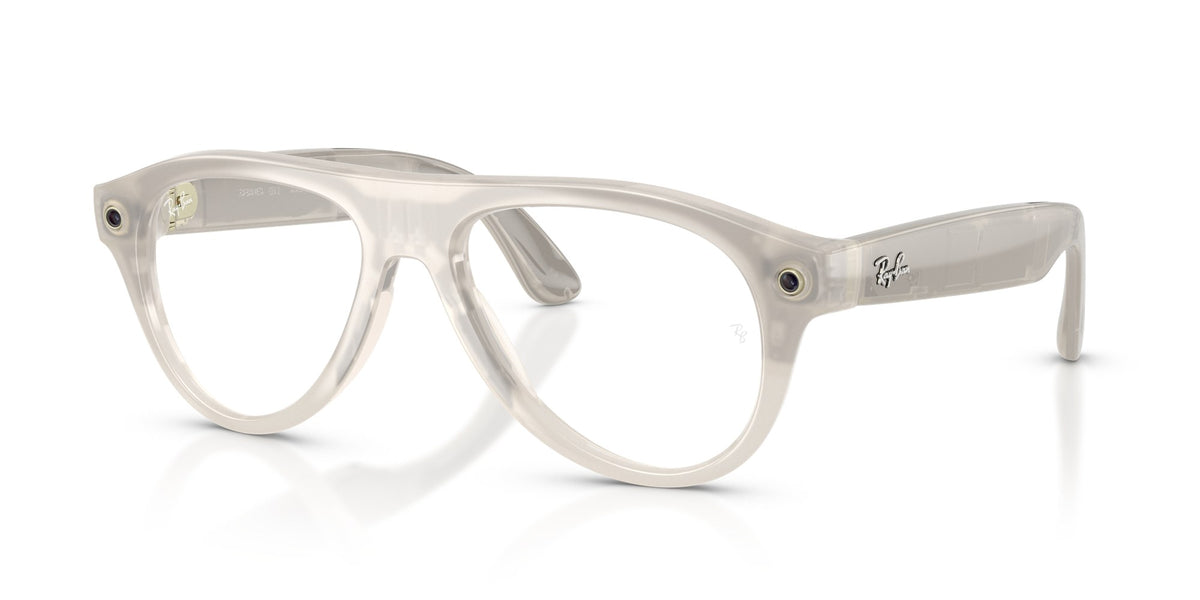 Ray-Ban Meta Aviator (Gen 3) Milky Off-White / Transitions Gen S Brown — three-quarter