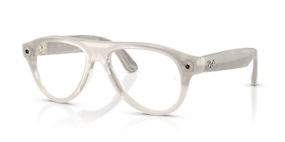 Ray-Ban Meta Aviator (Gen 3) Milky Off-White / Transitions Gen S Brown — three-quarter