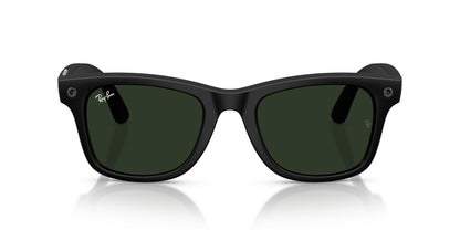 Ray-Ban Meta Wayfarer (Gen 3) Matte Black / Transitions Graphite Green — front, lenses activated