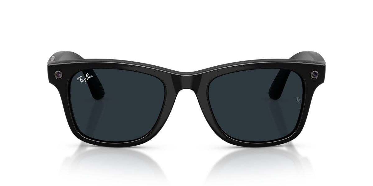 Ray-Ban Meta Wayfarer (Gen 3) Shiny Black / Transitions Grey — front, lenses activated