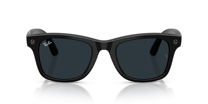 Ray-Ban Meta Wayfarer (Gen 3) Shiny Black / Transitions Grey — front, lenses activated