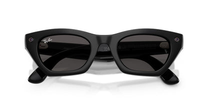 Ray-Ban Meta Zena (Gen 3) Shiny Black / Grey — folded