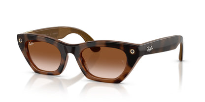 Ray-Ban Meta Zena (Gen 3) Havana / Gradient Brown — three-quarter