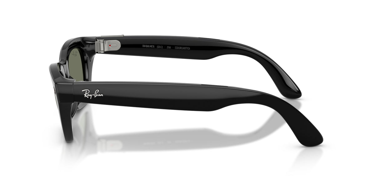 Ray-Ban Meta Zena (Gen 3) Shiny Black / G15 Green Polar — side