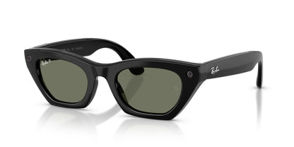 Ray-Ban Meta Zena (Gen 3) Shiny Black / G15 Green Polar — angled