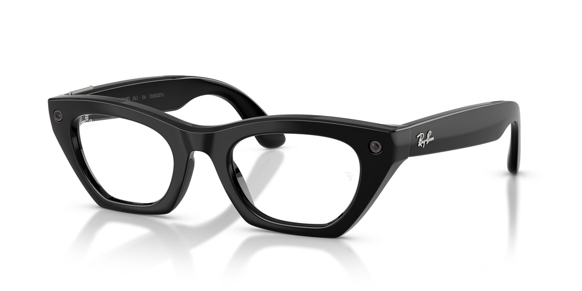 Ray-Ban Meta Zena (Gen 3) Shiny Black / Transitions Graphite Green — three-quarter