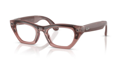 Ray-Ban Meta Zena (Gen 3) Milky Pink Blush / Transitions Grey — three-quarter