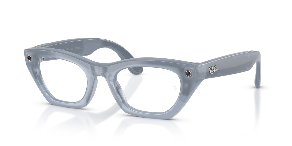 Ray-Ban Meta Zena (Gen 3) Milky Grey Lilac / Transitions Copper — three-quarter