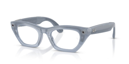 Ray-Ban Meta Zena (Gen 3) Milky Grey Lilac / Transitions Copper — three-quarter